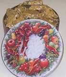 Scott's Cakes Walnut Brittle in a Christmas Wreath Tin