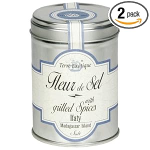La Terre Exotique Fleur De Sel and Grilled Spices, 3.2-Ounce Tins (Pack of 2) by Terre Exotique