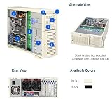 SUPERMICRO SC743I-645 e.ATX Beige Tower 4U RM Chassis 645W EPS12V 3 0 (8) 6 Fans System Cabinet