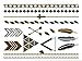 Super Metallic Gold Silver Black Jewelry Temporary Bling Tattoo 6 Sheets Pack