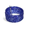 Glass Beads and Wire Dark Blue Cuff "Freedom Cuffs" -Fair Trade Gifts