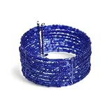 Glass Beads and Wire Dark Blue Cuff Freedom Cuffs Cuff [Dark Blue] -Fair Trade Gifts