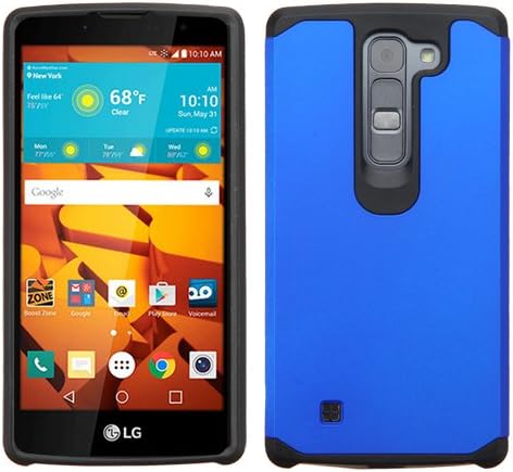 LG Volt 2 case, LG Magna case, LG Volt 2 LS751 H502F H500F G4C by iViva [Anti Shock]Extreme Heavy Duty Hybrid Protector Phone Cover (Black Electric Blue)