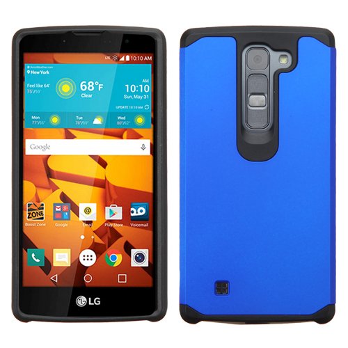 LG Volt 2 case, LG Magna case, LG Volt 2 LS751 H502F H500F G4C by iViva [Anti Shock]Extreme Heavy Duty Hybrid Protector Phone Cover (Black Electric Blue)