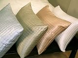 Silk Satin Quilted Pillow Sham aka Silk Charmeuse by Empress Silk