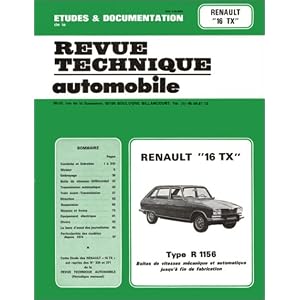 Rta 339.2 Renault 16 Tx et Tx Automatique (74/80)