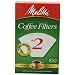 Melitta Cone Coffee Filters, White, No. 2, 100-Count Filters (Pack of 6)