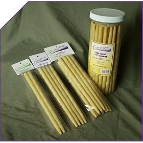 Cylinder Works Plain Beeswax Ear Candles, 2 Pack
