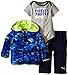 PUMA Baby Boys' Jogger Full Zip Hoodie with Pant and No.1 Logo Printed Bodysuit