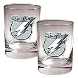 NHL Tampa Bay Lightning Two Piece Rocks Glass Set - Primary Logo