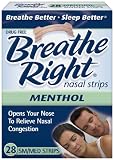 Breathe Right Mentholated Vapor Strips for Cold &...