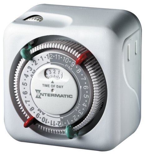 Intermatic Lamp and Appliance Security Timer TN111C70 with 2 On/Off Settings