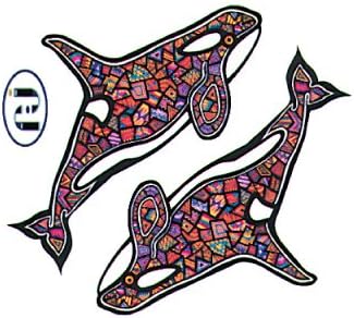 Dan Morris - Patchwork Whales - Sticker / Decal