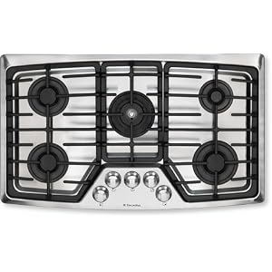 Electrolux : EW36GC55GS 36in Gas Cooktop with 5 Sealed Burners - Stainless Steel
