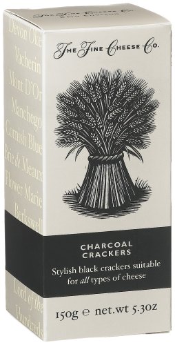 The Fine Cheese Co. Charcoal Crackers suitable for all types of cheese, 5.3 oz (Pack of 4) by Fine Cheese Co.