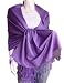 New Best Soft 100% Pashmina shawl wrap Scarf (dark purple)