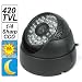SecurityIng - 1/4 Inch Sharp CCD Night Vision Dome CCTV Security Camera with 48 Pcs IR LEDs, 420 TV Lines, 3.6mm Lens, 40 Meters Viewing Range in The Night Time, Indoor Used Surveillance Camera