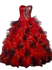 Sweetheart Sequined Corset   Waistline   Ball Gown Prom Dress 