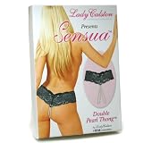 Lady Calston Presents Sensua Black Double Strand Pearl Large Size Thong Adult Sex Toy Kit Bachelorette Party Wedding Gift