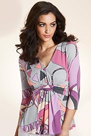 Per Una Twisted Front Abstract Print Jersey Top