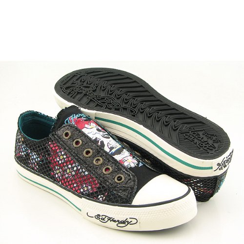 ED HARDY Glitter Cage 18FGC105W Black Shoes Womens