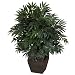 Nearly Natural Double Bamboo Palm W/Decorative Planter Silk Plant