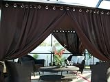 Outdoor Gazebo Patio Drapes Black Pearl 95" Includes (2) Panels (Each Panel 42" X 95")