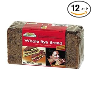 Mestemacher Whole Rye Bread, 17.6-Ounce Packages (Pack of 12) by Mestemacher