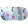 Amscan International Sweet 16 Hanging Swirl Decorations, Pack of 5