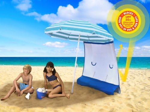 ezShade Sun Shield (Award Winning) - BLOCKS 99% UVA/UVB rays - DOUBLES shade, keeps you COOLER, and INSTANTLY ATTACHES to ANY nylon/poly umbrella - (only 9 OZ) UMBRELLA NOT INCLUDED.