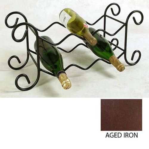 Six Bottle Wine Rack - Wrought Iron - Aged Iron (Aged Iron) (8