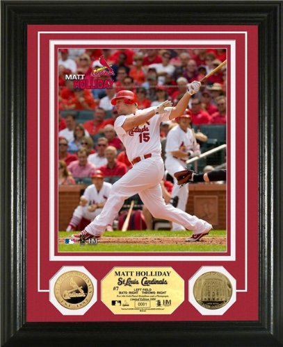 Matt Holliday Framed St. Louis Cardinals 24KT Gold Coin Photo MInt