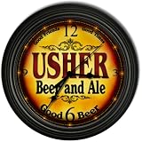 USHER 'S Beer and Ale Cascading Pub Wall Clock