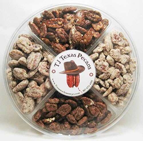 TJ Texas Pecans Candied Pecan 4 Flavor Variety Gift Box