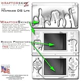 Nintendo DS Lite Chrome Drip On White WraptorSkinz Skin Kit by TuneTattooz TM