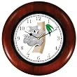 Mother Koala Bear with Baby on Tree - JP Wooden Wall Clock by WatchBuddy Timepieces (Cherry Wood Frame)