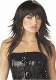 Sexy Costume New 60s 70s Feathered Black Wig 1960s 1970s Charlies Angels Disco