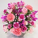 花　豪華（モカラ５）　☆カーネーション・モカラの豪華アレンジ☆　【大好評】母の日　父の日　敬老の日　・誕生日・ギフト・結婚記念日！　（サイズ　幅　30ｃｍ　高さ30ｃｍ）　　花束　アレンジ