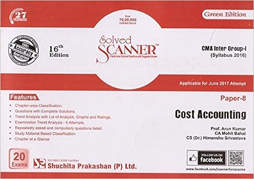 Solved Scanner on Cost Accounting for CMA Inter Group 1 - June 2017 Exam