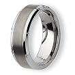 Rounded Edge Brushed & Polished Tungsten Carbide Ring (8.0 mm) - Sizes 7-13