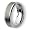 Rounded Edge Brushed & Polished Tungsten Carbide Ring (8.0 mm) - Size 7.0