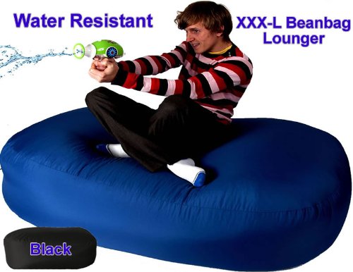XXX-L Black Outdoor Beanbags HUGE 16cu FT Bean bag Lounger Great for the Garden XXX-L Black Outdoor Beanbags HUGE 16cu FT Bean bag Lounger Great for the Garden