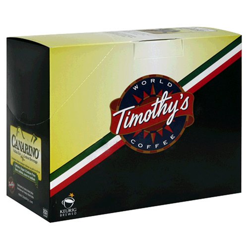 Timothy's World Coffee Canarino, Italian Hot Lemon Beverage, K-Cups for Keurig Brewers, 24-Count Boxes (Pack of 2)