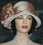 Flapper Hat Edwardian Style Tea Hat Wedding Hat Church hat NEW design by Darna "Lady Josephine" Champagne