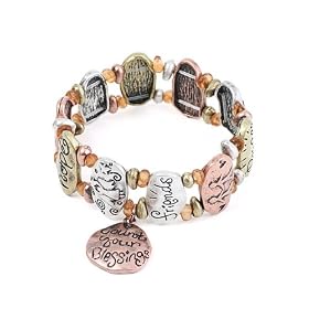 Inspirational Antique style Stretch Bracelet