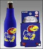 SET OF 2 KANSAS JAYHAWKS CAN & BOTTLE KOOZIE COOLER
