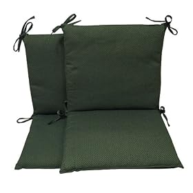 Green Diamond Cushions for Wrought Iron Patio Chairs - Medium (Set of 2) by 