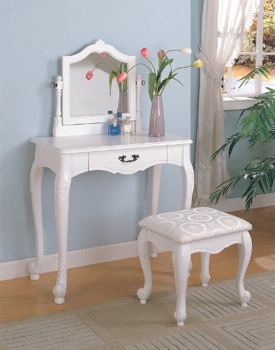 Coaster 300076 Vanity Set Drawer White
