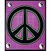 Yin-Yang & Peace Blacklight Tapestry Wall Hanging