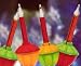 Set of 7 Multi-Color Retro Christmas Bubble Lights - Green Wire